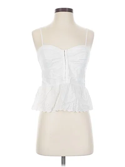 Pre-owned American Eagle Outfitters Sleeveless Blouse In White
