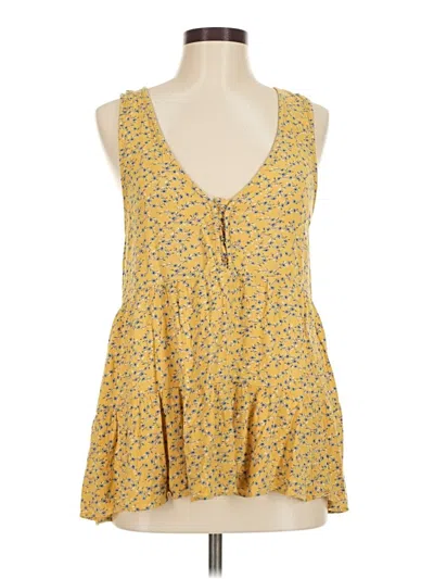 Pre-owned American Eagle Outfitters Sleeveless Blouse In Yellow