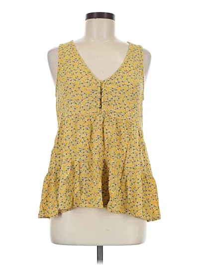 Pre-owned American Eagle Outfitters Sleeveless Blouse In Yellow