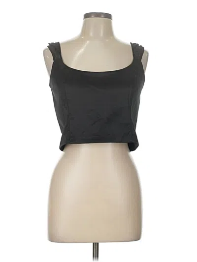 American Eagle Outfitters Sleeveless Top Black Square Neckline Tops