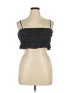 American Eagle Outfitters Sleeveless Top Black Strapless Neckline Tops In Black