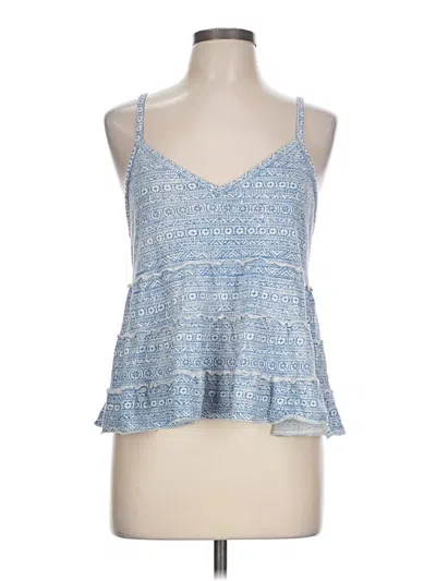 Pre-owned American Eagle Outfitters Sleeveless Top Blue Halter Neckline Tops