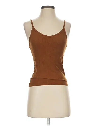 Pre-owned American Eagle Outfitters Sleeveless Top Brown Scoop Neck Tops