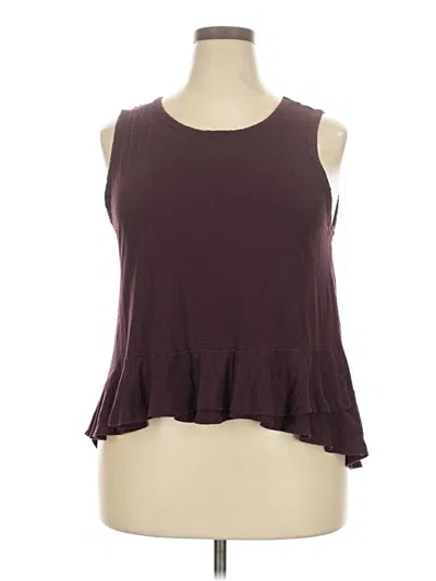 Pre-owned American Eagle Outfitters Sleeveless Top Burgundy Scoop Neck Tops