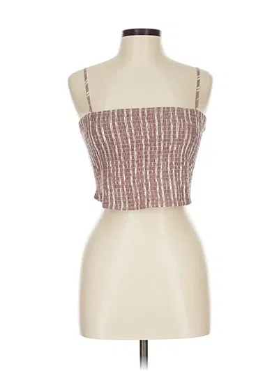 Pre-owned American Eagle Outfitters Sleeveless Top Burgundy Strapless Neckline Tops