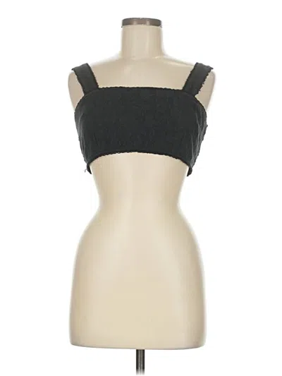 Pre-owned American Eagle Outfitters Sleeveless Top Gray Strapless Neckline Tops