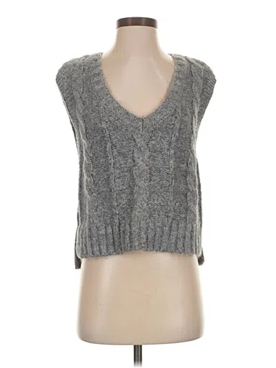 Pre-owned American Eagle Outfitters Sleeveless Top Gray V Neck Tops