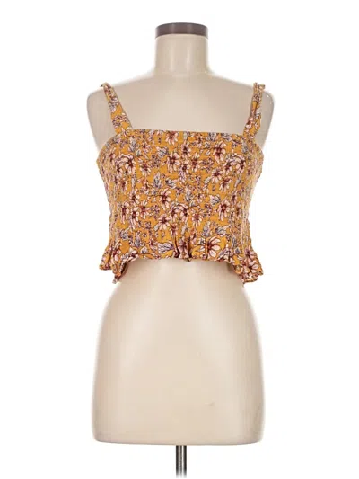Pre-owned American Eagle Outfitters Sleeveless Top Orange Strapless Neckline Tops