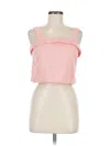 American Eagle Outfitters Sleeveless Top Pink Strapless Neckline Tops In Pink