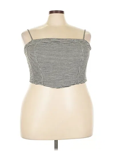 Pre-owned American Eagle Outfitters Sleeveless Top Silver Strapless Neckline Tops