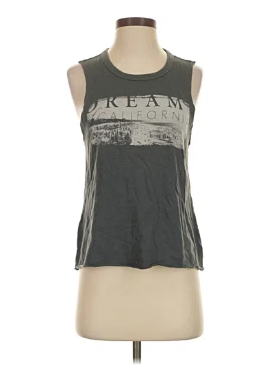 Pre-owned American Eagle Outfitters Sleeveless T-shirt In Gray