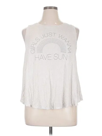 Pre-owned American Eagle Outfitters Sleeveless T-shirt In Silver