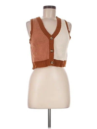 Pre-owned American Eagle Outfitters Sweater Vest In Brown