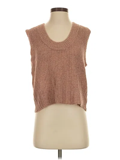 Pre-owned American Eagle Outfitters Sweater Vest In Tan