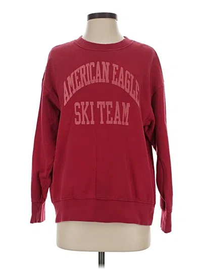 Pre-owned American Eagle Outfitters Sweatshirt In Burgundy