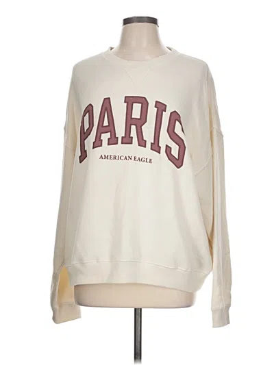 Pre-owned American Eagle Outfitters Sweatshirt In Ivory