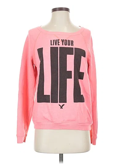 Pre-owned American Eagle Outfitters Sweatshirt In Pink