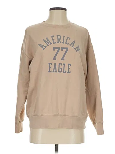 Pre-owned American Eagle Outfitters Sweatshirt In Tan
