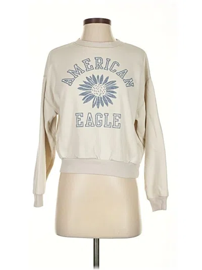 Pre-owned American Eagle Outfitters Sweatshirt In White