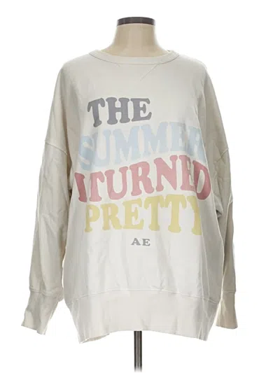 Pre-owned American Eagle Outfitters Sweatshirt In White
