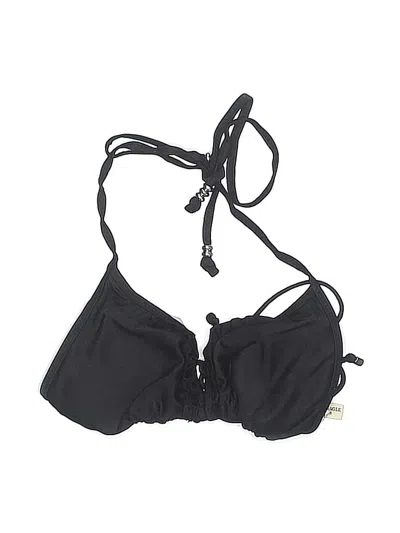 Pre-owned American Eagle Outfitters Swimsuit Top Black Solid Pattern Swimwear