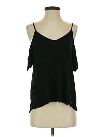 Pre-owned American Eagle Outfitters Tank Top Black Cold Shoulder Neckline Tops
