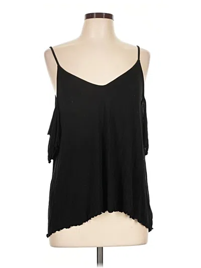 Pre-owned American Eagle Outfitters Tank Top Black Cold Shoulder Neckline Tops