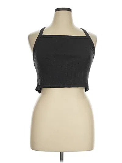 Pre-owned American Eagle Outfitters Tank Top Black Halter Neckline Tops