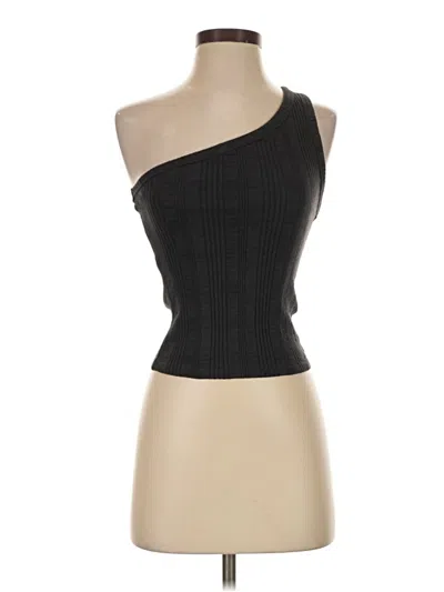 Pre-owned American Eagle Outfitters Tank Top Black One Shoulder Neckline Tops