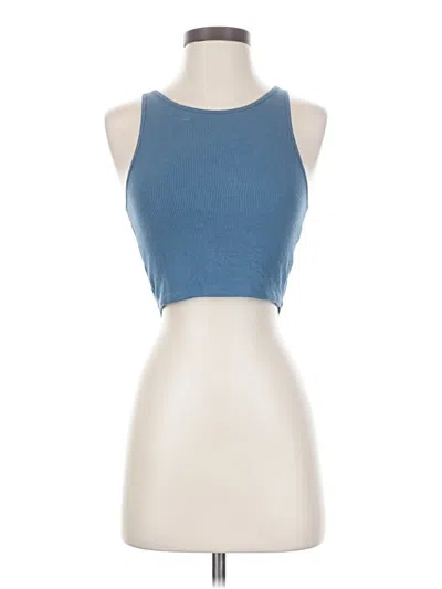 Pre-owned American Eagle Outfitters Tank Top Blue Halter Neckline Tops
