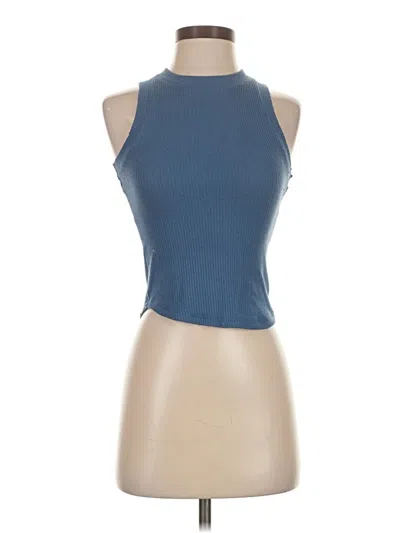 Pre-owned American Eagle Outfitters Tank Top Blue Halter Neckline Tops