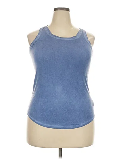Pre-owned American Eagle Outfitters Tank Top Blue Halter Neckline Tops