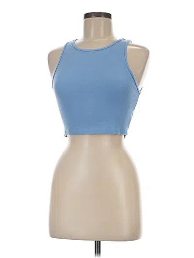 Pre-owned American Eagle Outfitters Tank Top Blue Halter Neckline Tops