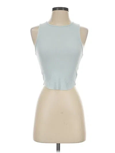 Pre-owned American Eagle Outfitters Tank Top Blue Halter Neckline Tops