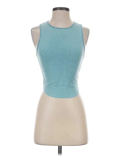 Pre-owned American Eagle Outfitters Tank Top Blue Halter Neckline Tops
