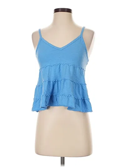 Pre-owned American Eagle Outfitters Tank Top Blue Halter Neckline Tops