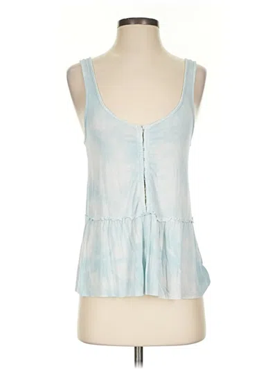 Pre-owned American Eagle Outfitters Tank Top Blue Plunge Neckline Tops
