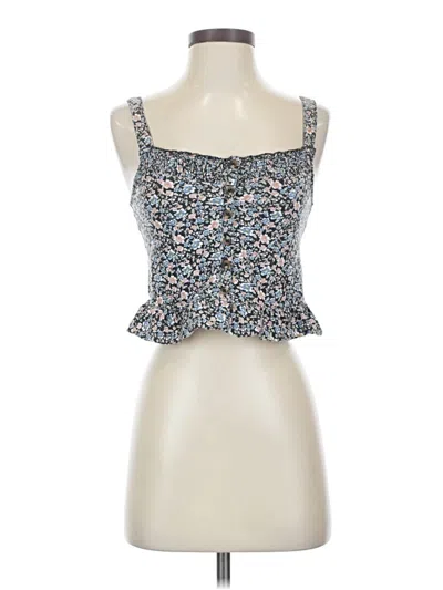Pre-owned American Eagle Outfitters Tank Top Blue Strapless Neckline Tops