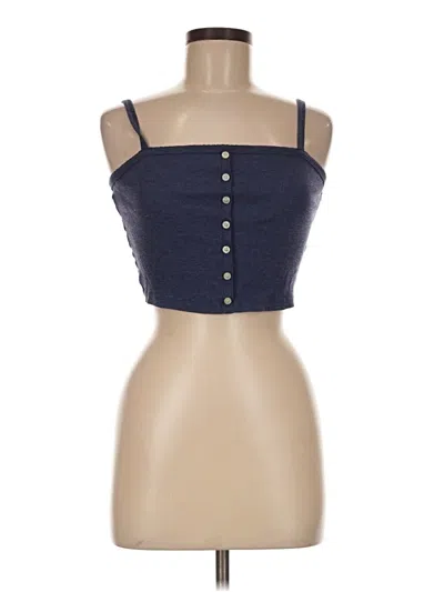 Pre-owned American Eagle Outfitters Tank Top Blue Strapless Neckline Tops
