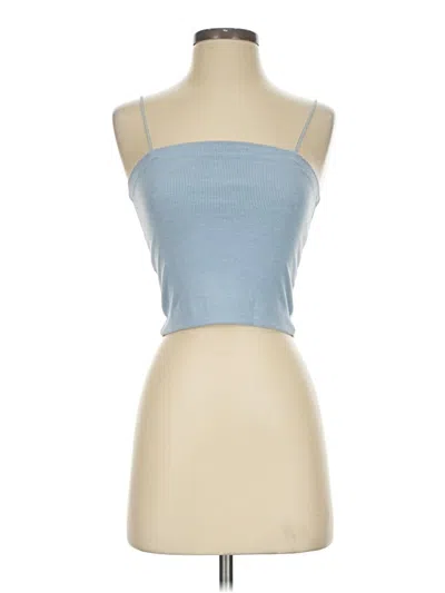 Pre-owned American Eagle Outfitters Tank Top Blue Strapless Neckline Tops