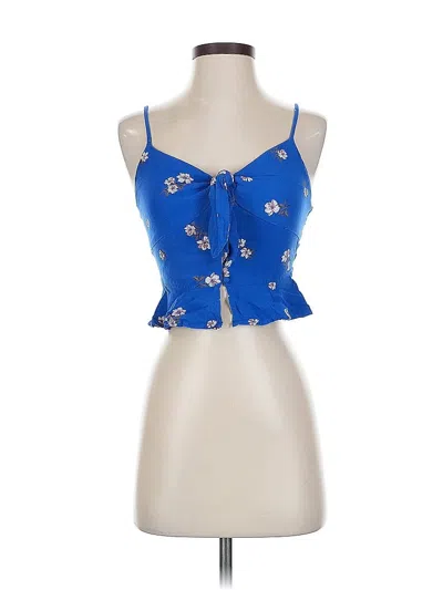 Pre-owned American Eagle Outfitters Tank Top Blue Sweetheart Neckline Tops