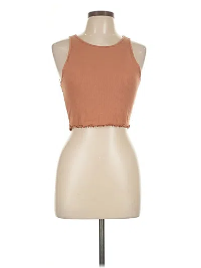 Pre-owned American Eagle Outfitters Tank Top Brown Halter Neckline Tops