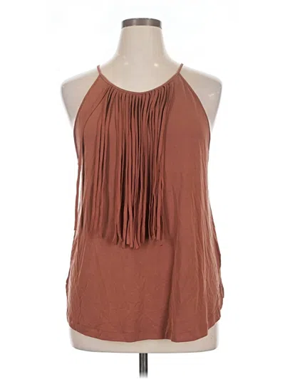 Pre-owned American Eagle Outfitters Tank Top Brown Halter Neckline Tops