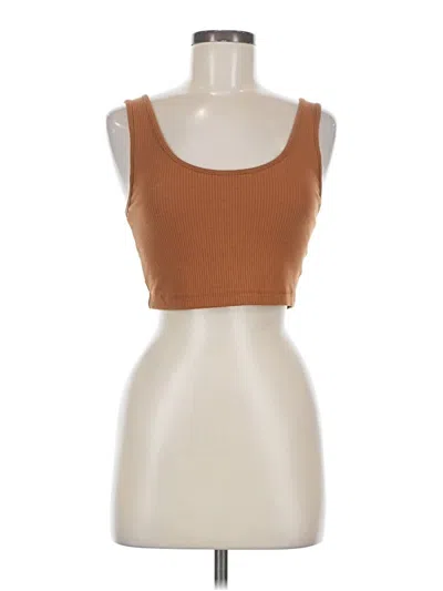 Pre-owned American Eagle Outfitters Tank Top Brown Square Neckline Tops