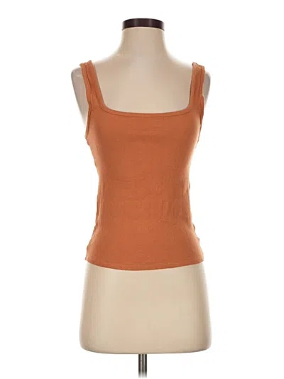 Pre-owned American Eagle Outfitters Tank Top Brown Square Neckline Tops