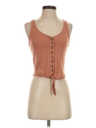 Pre-owned American Eagle Outfitters Tank Top Brown Strapless Neckline Tops