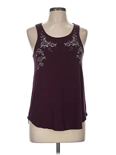 Pre-owned American Eagle Outfitters Tank Top Burgundy Halter Neckline Tops