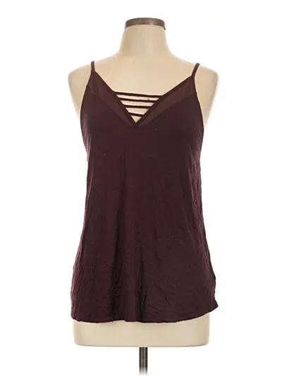 Pre-owned American Eagle Outfitters Tank Top Burgundy Halter Neckline Tops