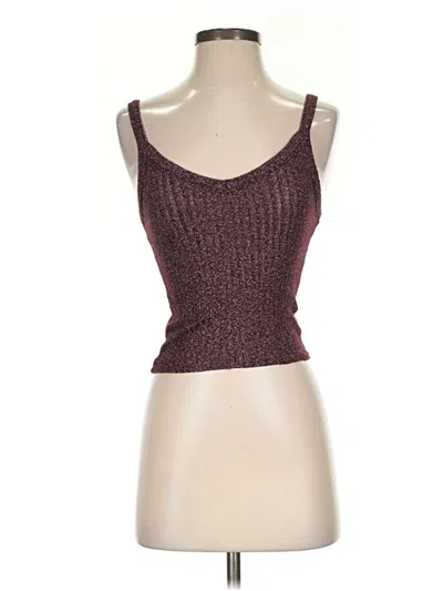 Pre-owned American Eagle Outfitters Tank Top Burgundy Strapless Neckline Tops