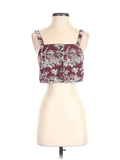 Pre-owned American Eagle Outfitters Tank Top Burgundy Strapless Neckline Tops